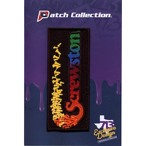 Houston Screwston Regenbogen Aufnäher gestickt Aufnäher AD4