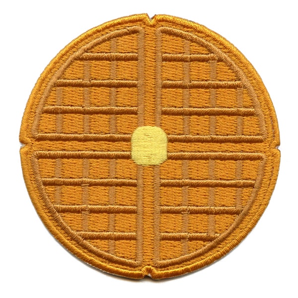 Buttery Waffle Patch Breakfast Food TV Embroidered Iron On EF4