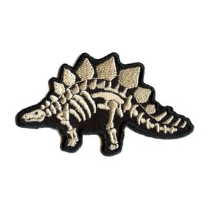 Stegasaurus Bones Patch Dinosaur Fossil Embroidered Iron on AA1