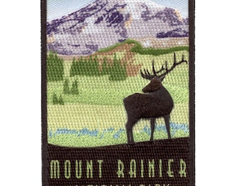 Mount Rainier National Park Patch Travel Collectible Souvenir Sublimated Embroidered Iron on AG5