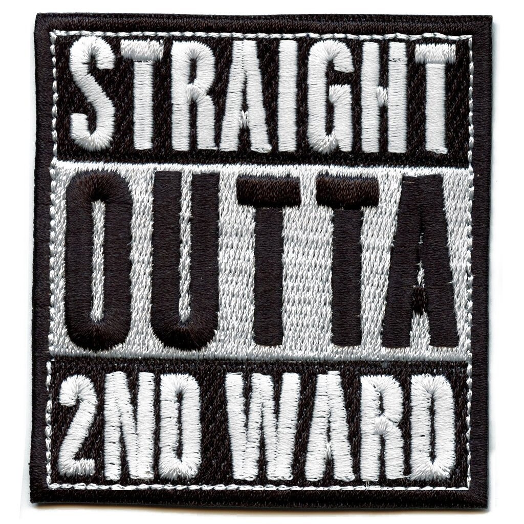 Straight Outta 2nd Ward Houston Patch Texas Box Logo Embroidered Iron On BE8