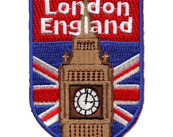 London England Vereinigtes Königreich Schild Aufnäher Gesticktes Aufbügler BG7