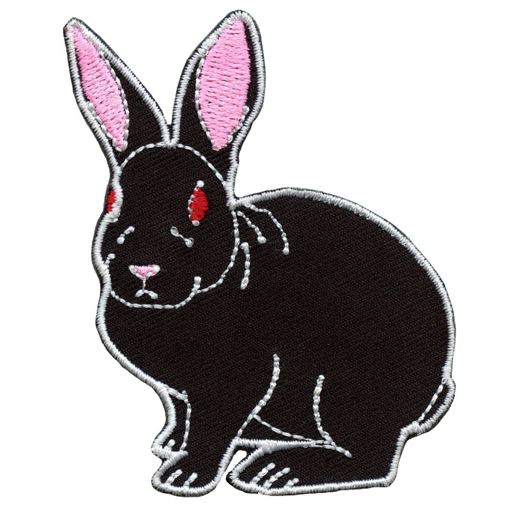 Black Demon Bunny Patch Evil Rabbit Embroidered Iron on EA3 - Etsy