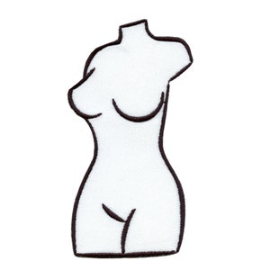Female Silhouette Patch Woman Body Embroidered Iron On BB3