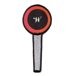 Lollipop Light Stick Patch KPOP Fan Emoticon Icon Embroidered Iron On EC1