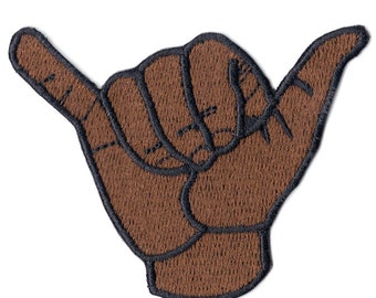 Patch Morale PVC Noir 'Hang Loose' - GITD (Luminescent) - 2x2.75 Pouces - Dos Velcro Crochet