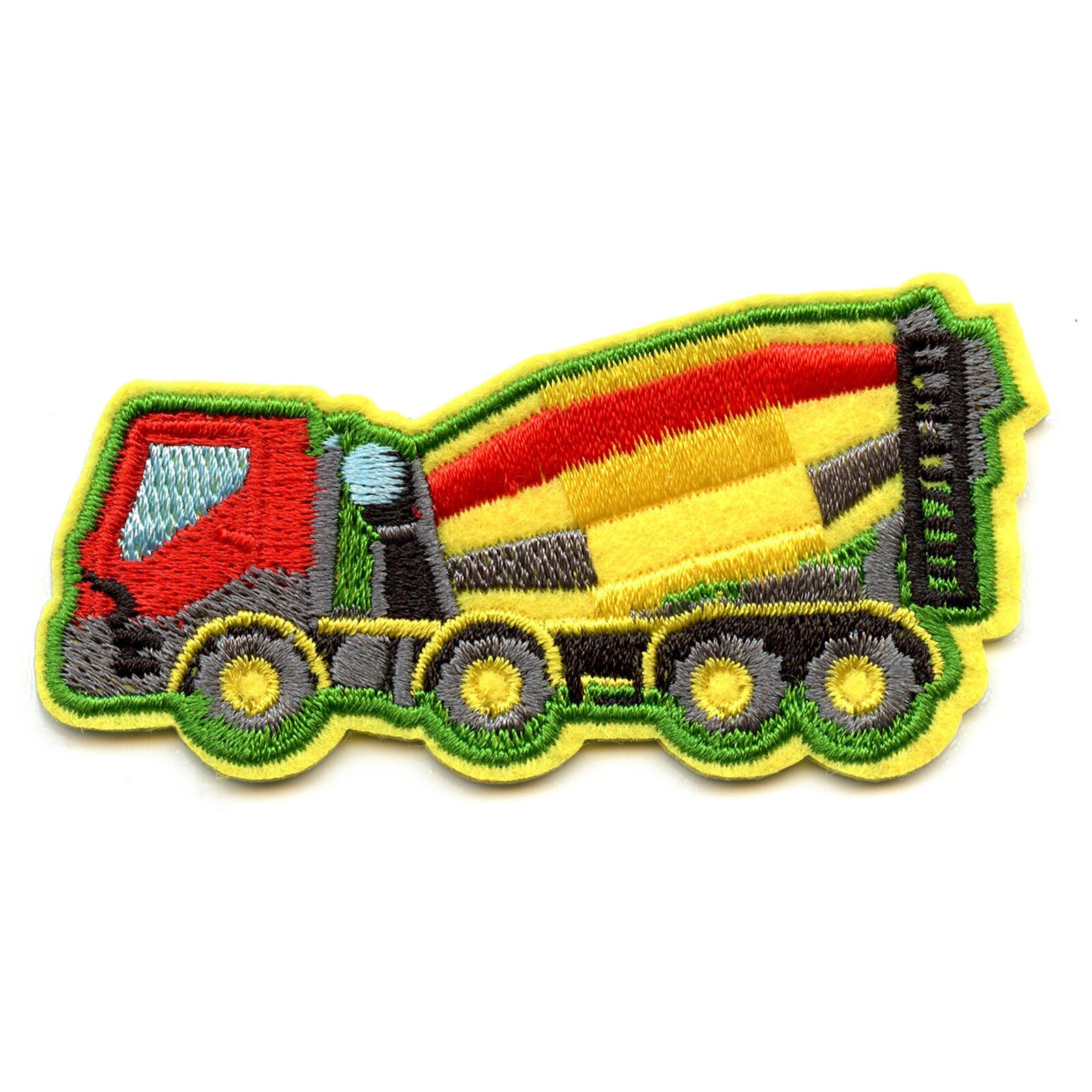 Concrete Mixer Truck Patch Machine Emoji Embroidered Iron on Etsy