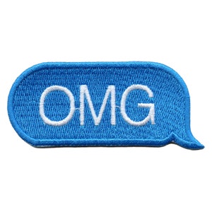 OMG Text Bubble Patch Message Embroidered Iron On BC4