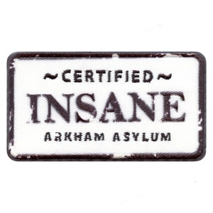 Licensed Certified Insane Arkham Asylum Joker Patch DC Comics Iron On Embroidered