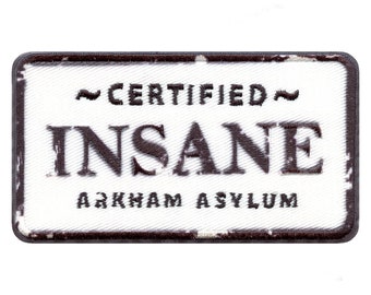 Patch certifié Insane Arkham Asylum Joker DC Comics brodé thermocollant