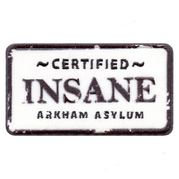 Gelicentieerde gecertificeerde Insane Arkham Asylum Joker-patch DC Comics opstrijkbaar geborduurd