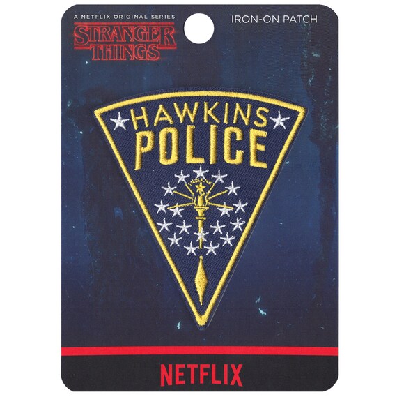 Official Stranger Things Hawkins Police Patch Badge Netflix Iron On Embroidered BB6