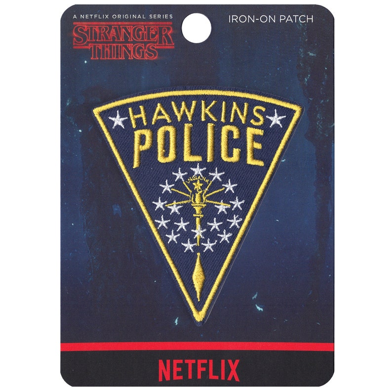 Official Stranger Things Hawkins Police Patch Badge Netflix Iron On Embroidered BB6