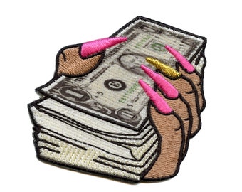 Make It Rain Money Patch Stripper Rap Culture Embroidered Iron On EB5