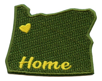 Oregon Home State Patch Sports Travel Embroidered Iron On BD7