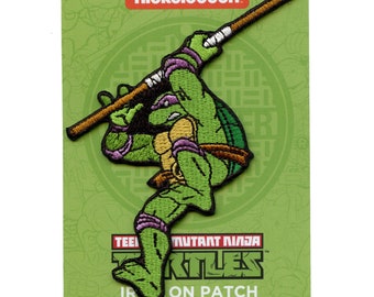 Officially Licensed Teenage Mutant Ninja Turtles Donatello Patch Cartoon Embroidered Iron On BG6