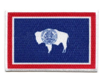 Wyoming Patch State Flag Embroidered Iron On AH8