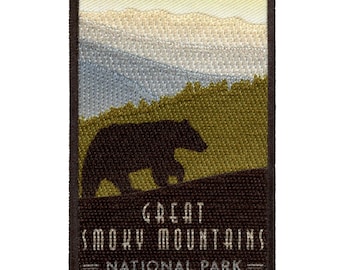 Great Smoky Mountains National Park Patch Reisebär Tennessee Gesticktes Aufbügeln BG8