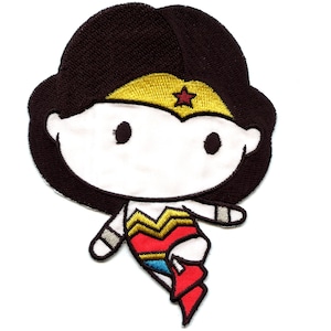 Officially Licensed Wonder Woman Emoticon Icon Patch DC Comics Iron on Applique EF6