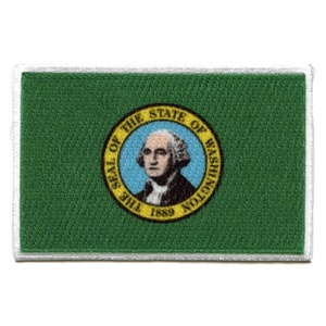 Washington Patch State Flag Embroidered Iron On AG8