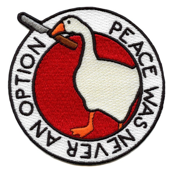 Peace Was Never An Option Patch Embroidered Iron On EA4