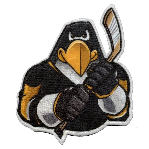 Pittsburgh Pennsylvania Hockey Penguin Photo Patch Mascot Parody Embroidered Iron On AB4