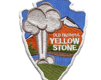 Yellowstone Old Faithful Travel Patch National Park Embroidered Iron On BF7