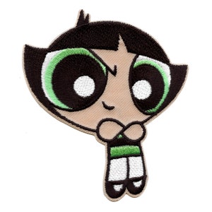Powerpuff Girls Buttercup Patch Cartoon Network Animation Embroidered Iron On BH6