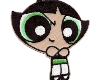 Powerpuff Girls Buttercup Patch Cartoon Network Animation Embroidered Iron On BH6