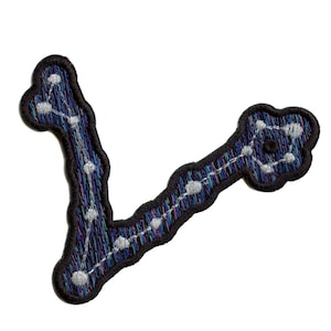 Pisces Zodiac Constellation Patch Stars Fish Horoscope Embroidered Iron On EB4