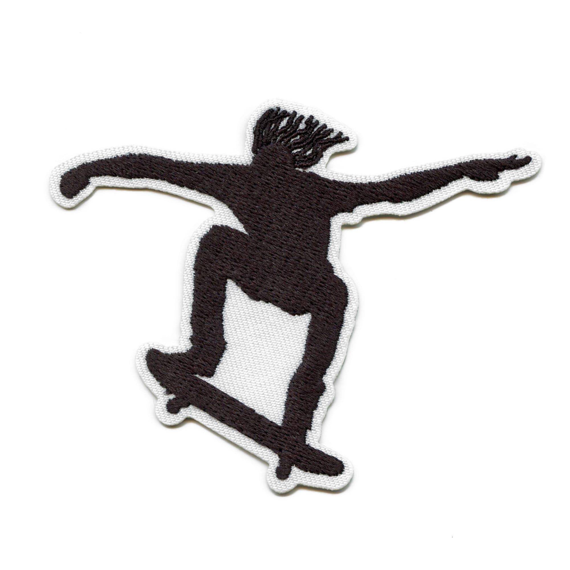 Skateboarder Silhouette Patch Sports Activity Hobby Embroidered Iron On EF3
