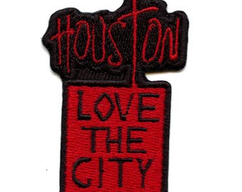 Houston Love The City Patch Graffiti Murral Art Embroidered Iron On GA3