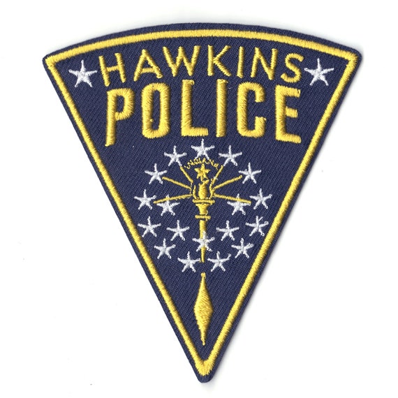 Official Stranger Things Hawkins Police Patch Badge Netflix Iron On Embroidered BB6