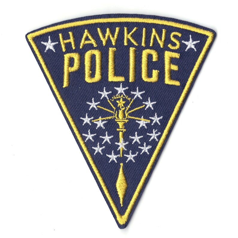 Official Stranger Things Hawkins Police Patch Badge Netflix Iron On Embroidered BB6