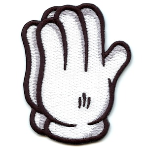 Praying Hands White Gloves Patch Emoticon Icon Embroidered Iron On AD5