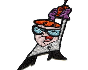 Officially Licensed Dexter's Laboratory Patch Cartoon Genius Embroidered Iron On BD6