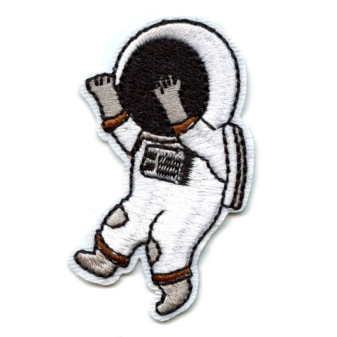 Grey Astronaut Floating Patch Outer Space Embroidered Iron on Small BE1 ...