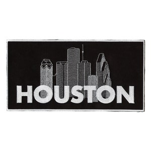 Houston City Skyline Patch Downtown X-Large Embroidered Iron On EE6