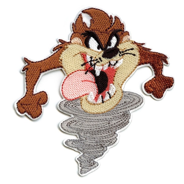 Official Taz The Tasmanian Devil Patch Tongue Out Embroidered Iron On Large BA6