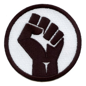 Black Lives Matter Fist Patch Iron On - BLM Embroidered For Jackets BF3