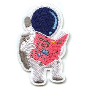 Astronaut Reading Book Patch Outer Space Embroidered Iron on BE1 - Etsy