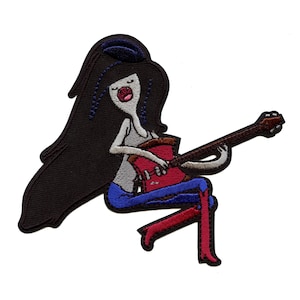 Adventure Time Marceline Jamming Patch Cartoon Network Animation Embroidered Iron On BH5