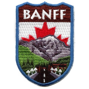 Canada Shield Patch Banff Embroidered Iron On BG7
