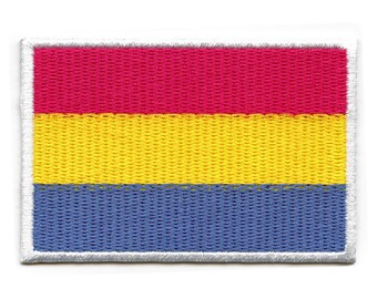 Pansexual Pride Flag Patch LGBTQ+ Community Embroidered Iron On BD3
