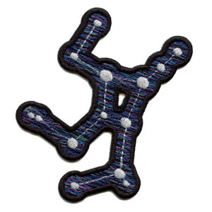Virgo Zodiac Constellation Patch Stars Virgin Horoscope Embroidered Iron On EB4