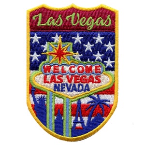 Las Vegas USA Patch Travel Shield Badge Embroidered Iron On AG5