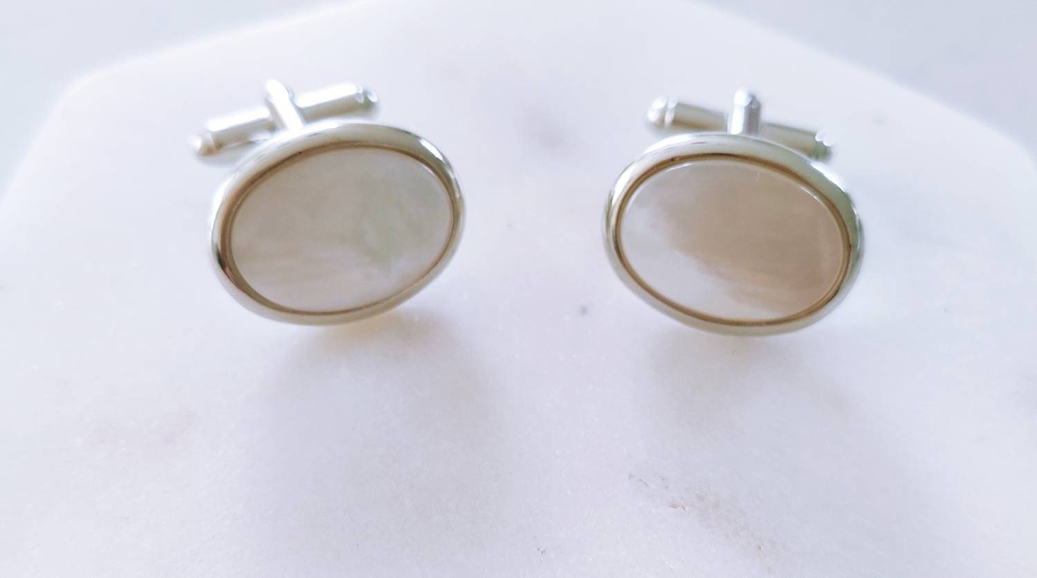 Mother of Pearl Cufflinks Men's Cufflinks Oval Cuff Etsy UK