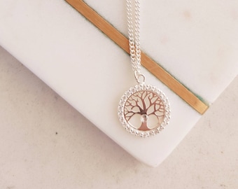 Tree of Life Pendants, with Swarovski crystal and cubic zirconia. With a Sterling Silver Chain,tree of life jewellery,tree of life necklace