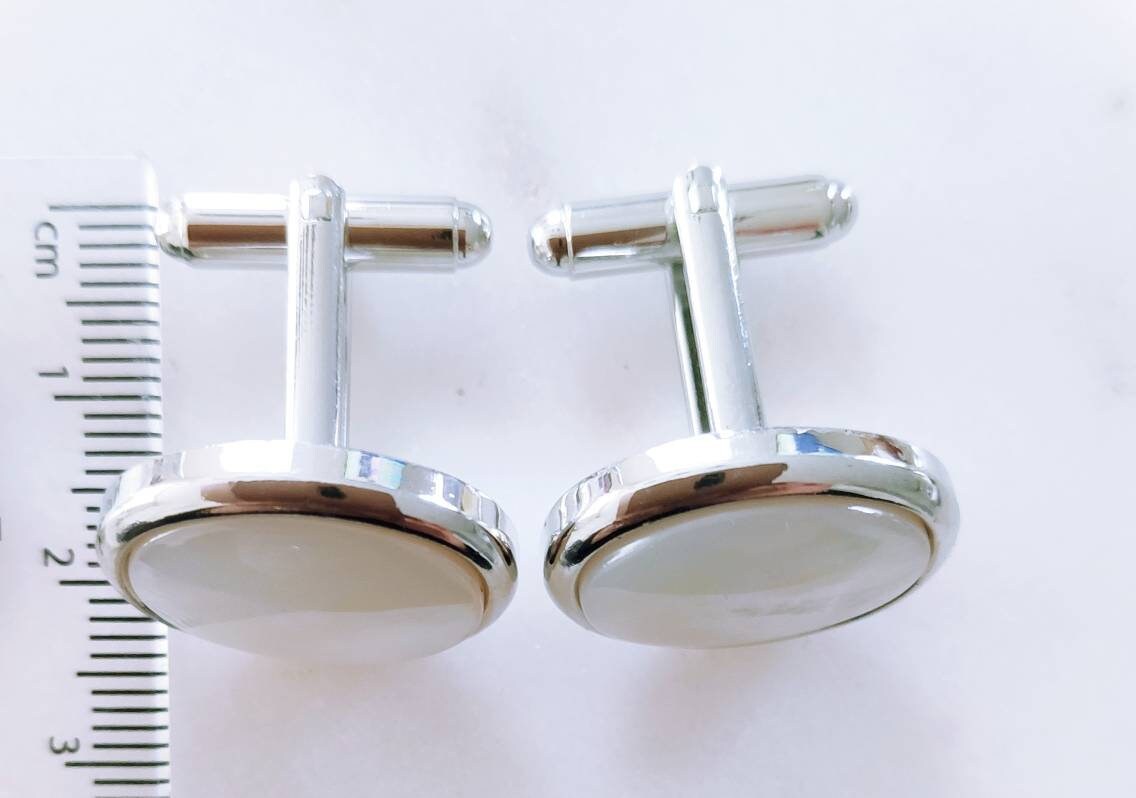 Mother of Pearl Cufflinks Men's Cufflinks Oval Cuff Etsy UK