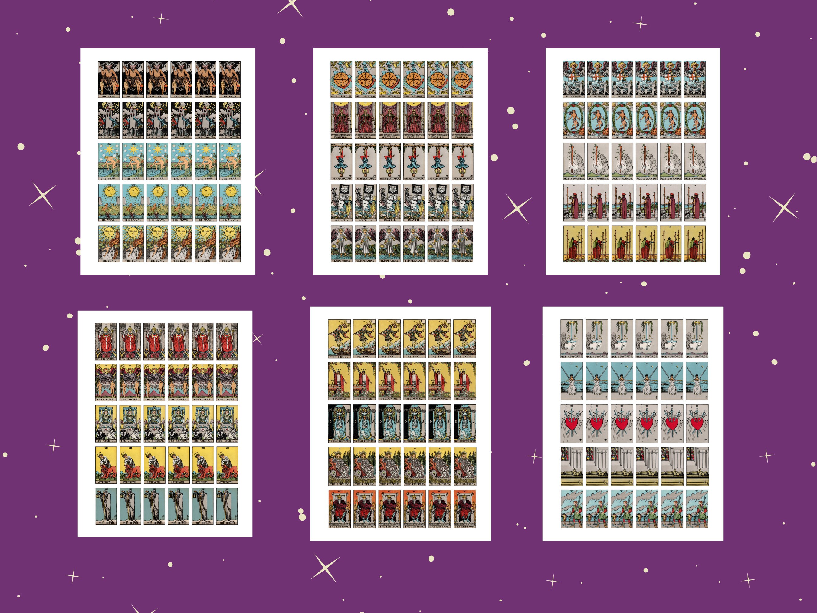 PRINTABLE Tarot Stickers, Tarot Journaling, Instant Download - Etsy